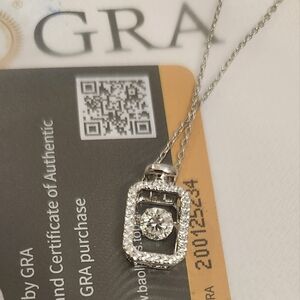 GRA Certified 0.50 Carat 50 point Moissanite Perfume Bottle Dancing neck…